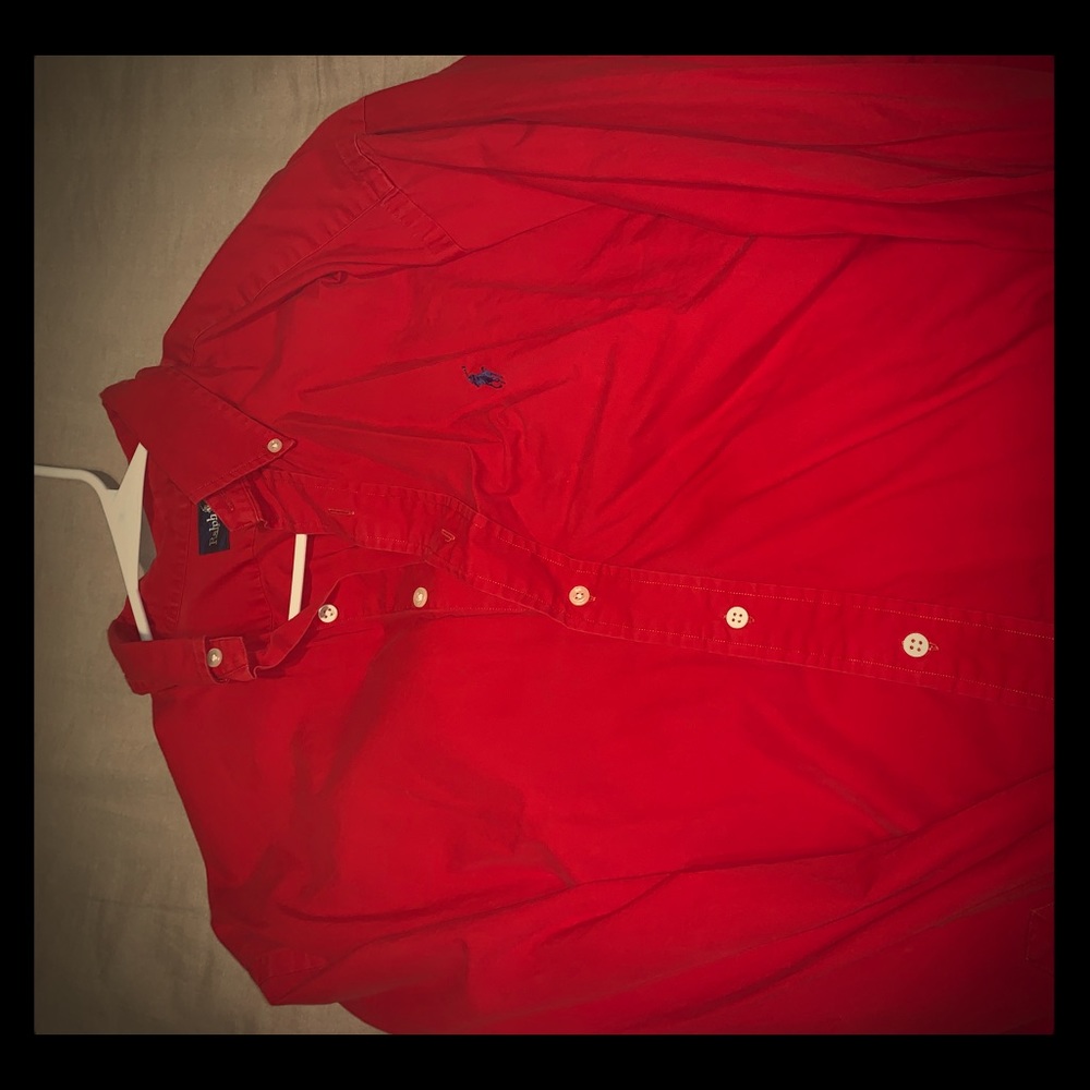 Polo long sleeve red